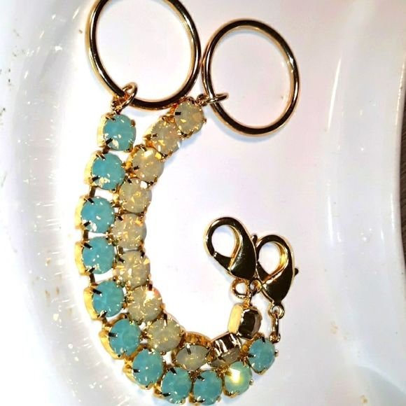 JOOMI LIM  RHINESTONES AND GOLD PLATED BRACELET - Picture 4 of 4